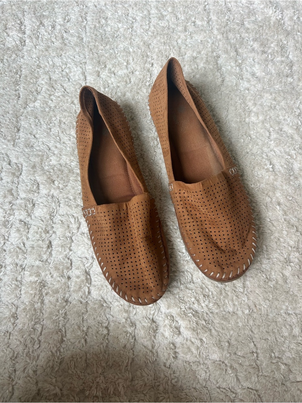 Ruff hewn flats women’s sandals loafer shoes size 9-9.5 brown tan moccasin style